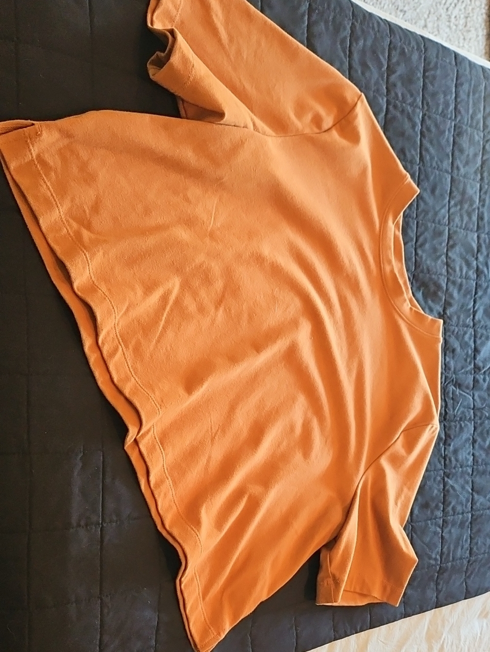 a new day Relaxed Short Sleeve Sweatshirt in Burnt Orange